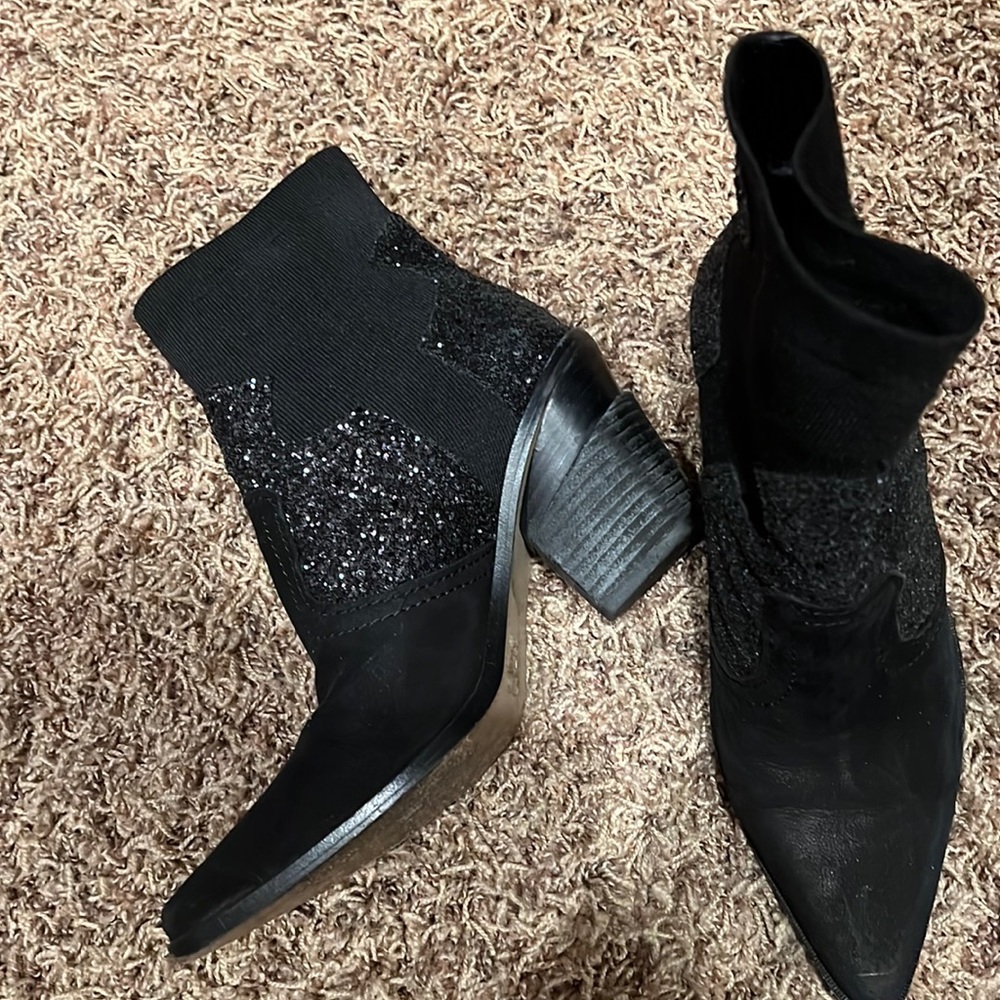 Gianni Bini Black Suede Ankle Boots
